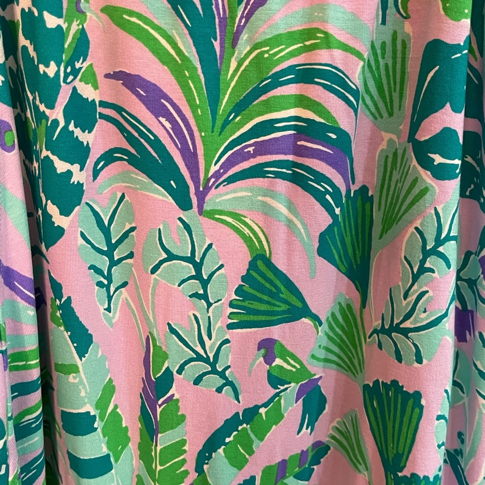 Lilly Pulitzer has designed a lavender and green romper. Size L , worn one time! - Picture 3 of 5